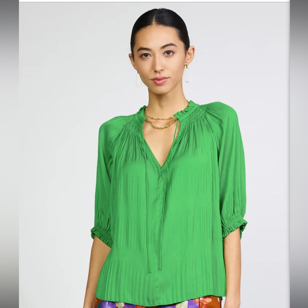 CURRENT AIR Angelica Pleated Blouse